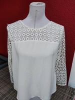 Zara Basic Bluse Spitzenbluse langarm weiß Gr. M Bayern - Mantel Vorschau