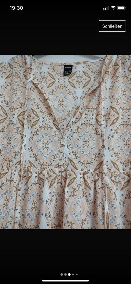 Süßes leichtes Maxikleid mit Unterkleid, Shein, beige, Gr. L in Reichenberg