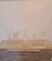 Handgefertigte Blumenvase aus klarem Glas, Glasvase für Tischdeko Frankfurt am Main - Dornbusch Vorschau