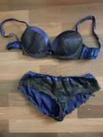 Spitze BH schwarz blau Satin H&M Panties Set Vahrenwald-List - List Vorschau