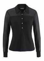 Bruno Banani Damen Bluse Chiffon-Einsatz Jersey schwarz Gr. 46 Nordrhein-Westfalen - Hamm Vorschau