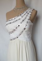 Brautkleid Abendkleid 38 ivory Strass Perlen Pailletten bodenlang Baden-Württemberg - Calw Vorschau