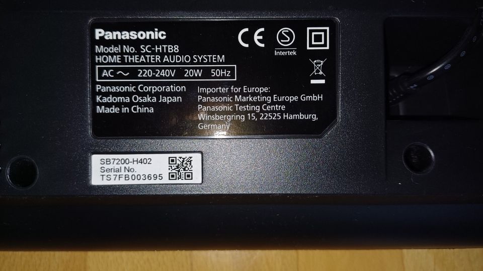 AL-DIV Panasonic Heimkino-Audiosystem SC-HTB8 in Bremen