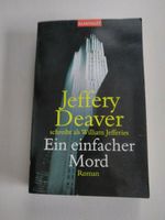 Buch – Ein einfacher Mord von Jeffery Deaver Baden-Württemberg - Villingendorf Vorschau