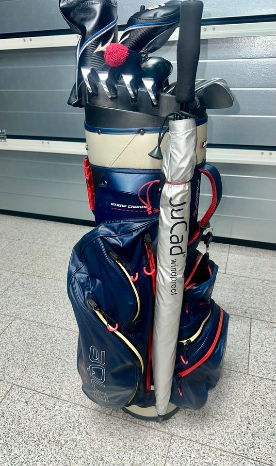 BIG MAX CART-BAG, AQUA SILENCIO 4, m. ORGANIZER, blau/schwarz/rot in Gotha