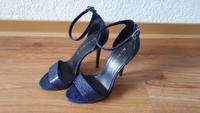 High Heel Sandalette, Schlangenlederimitat, blau, Gr. 38 Hannover - Bothfeld-Vahrenheide Vorschau