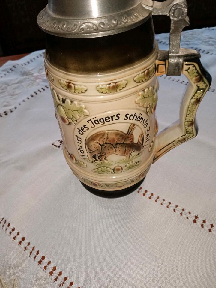 Bierkrug Zinndeckel in Gera