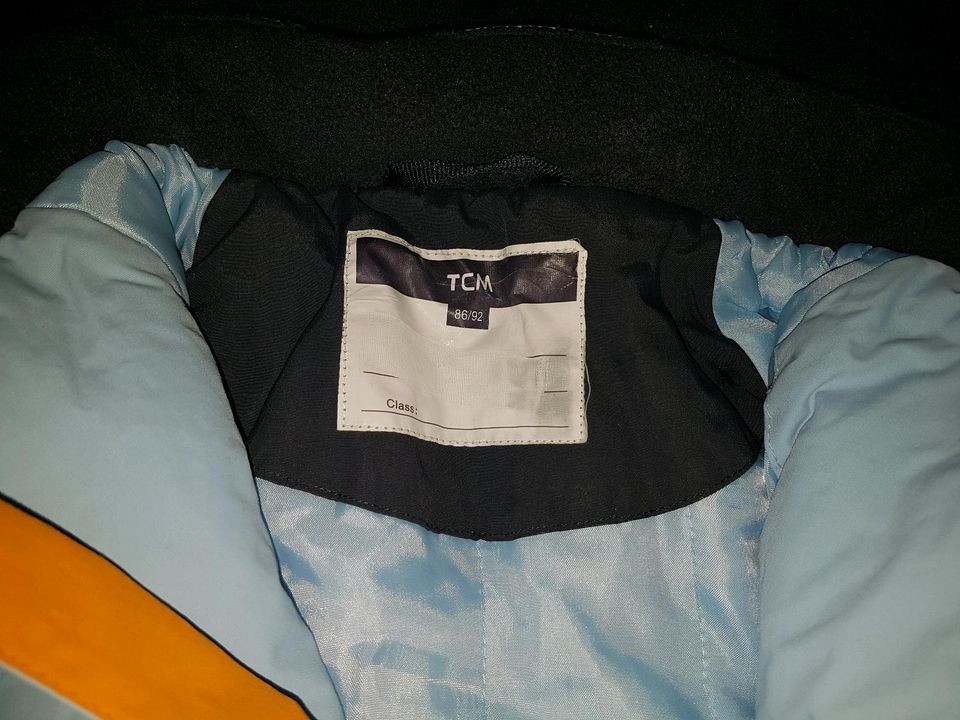 TCM Tchibo Schneeanzug Zweiteiler Hose Jacke gr.86/92 in Käbschütztal