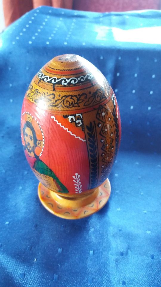 Russische Holz Eier - Ikonen Eier 2 Stück in Schömerich