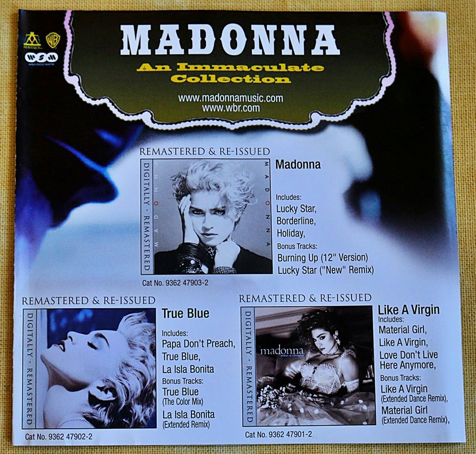 Madonna The IMMACULATE COLLECTION CD in Eisenberg 