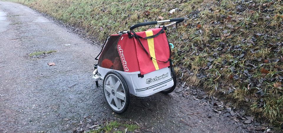 Chariot Fahrradanhänger Kindertransporter in Gorxheimertal