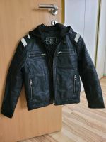 Bikerjacke mit Kapuze - Lederimitat Größe 152 Niedersachsen - Sassenburg Vorschau