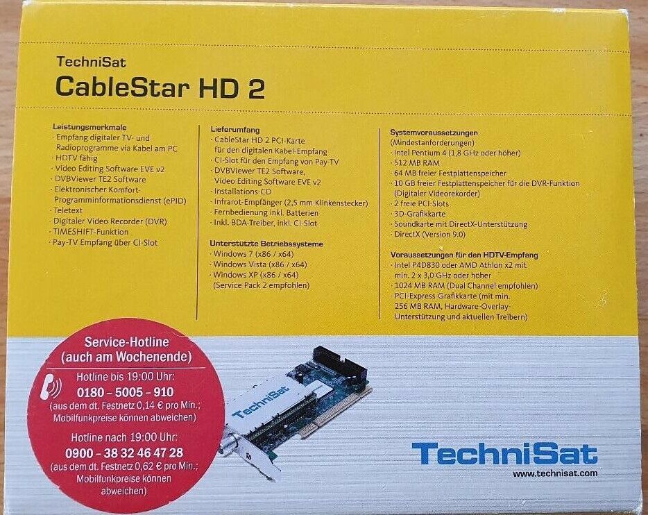 Technisat Cablestar HD 2 Tuner Karte inkl. CI-Modul & Fernbed. in Freiberg am Neckar