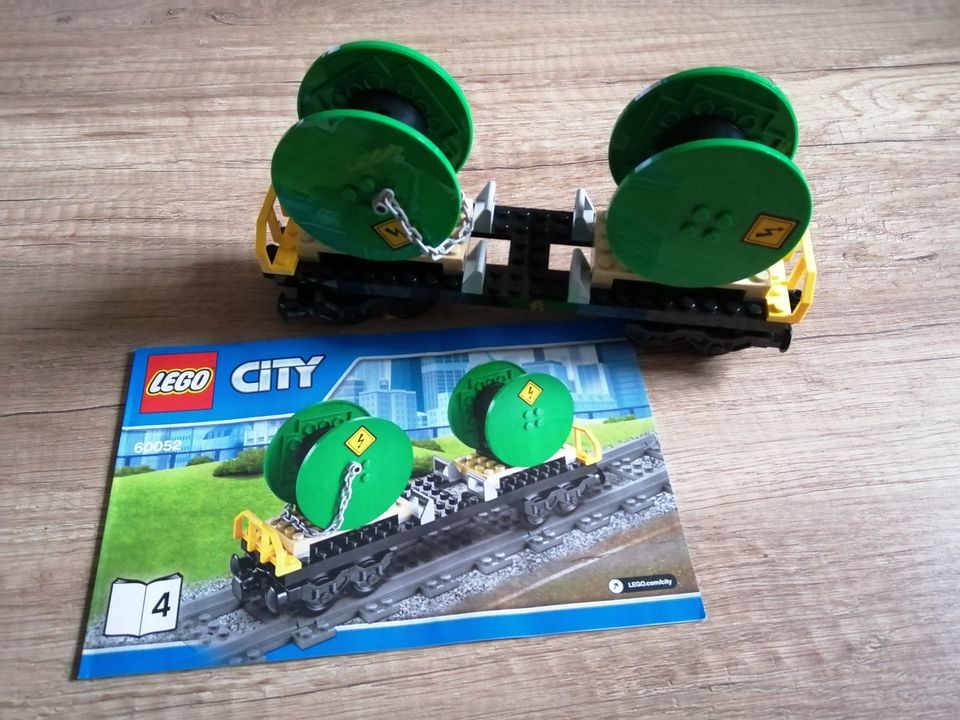 Lego Zug Eisenbahn Waggon mit zwei Kabeltrommeln (60052) in Aachen