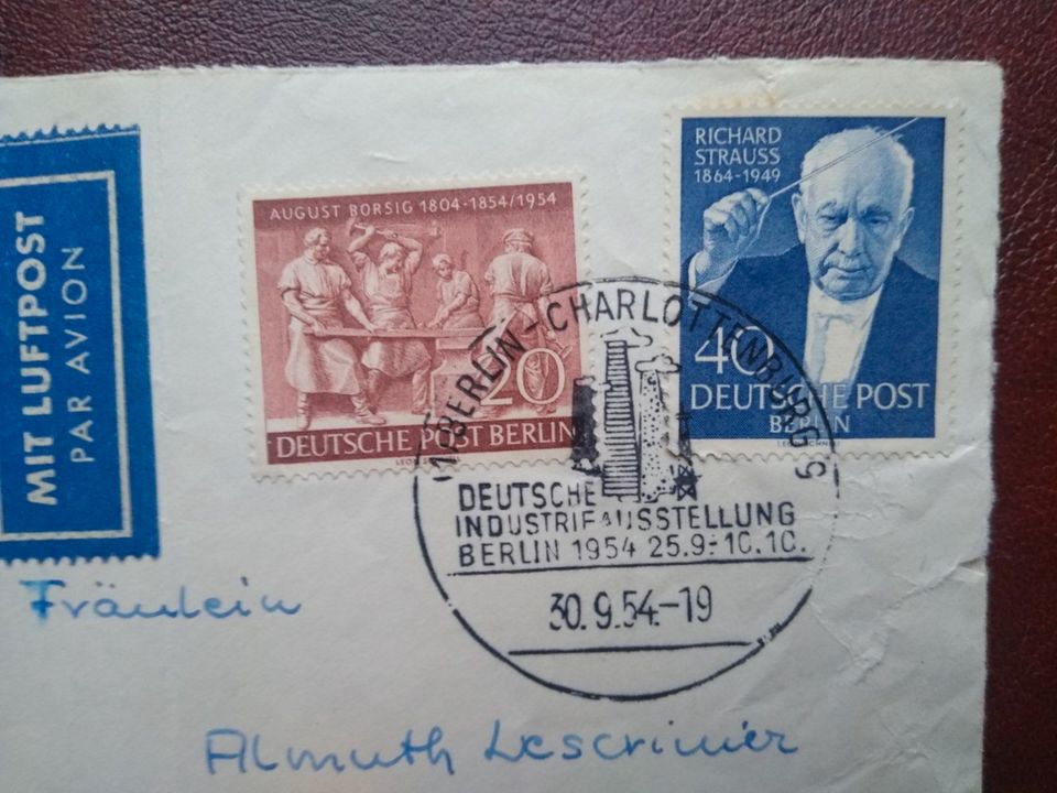 !!! BERLIN 1954 schön frankierter Brief nach Bonn in Berlin