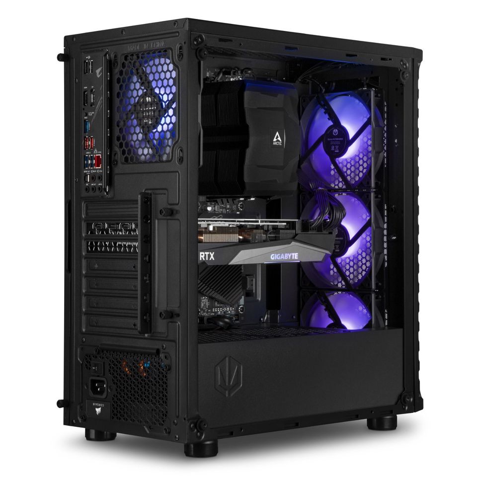 Gaming PC black RGB | Nvidia RTX 4060 8gb | AMD AM4 Ryzen 5 5600x 6x 3,7ghz | 1 Jahr Garantie | 16gb DDR4 RAM | LAN Bluetooth | Windows 11 pro | Neu | Fortnite Warzone MW3 Apex CSGO in Hamburg