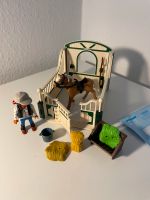 Playmobil 5109 Haflinger mit grün-beiger Pferdebox Frankfurt am Main - Nordend Vorschau