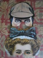 Viktorianische Masken - Sherlock Holmes + Nurse - 10€ inkl. Vers. Nordrhein-Westfalen - Porta Westfalica Vorschau