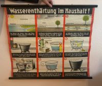 Vintage Schul Lehrtafel aus den 40er Jahren. Wasserenthärtung. Stuttgart - Stuttgart-Nord Vorschau