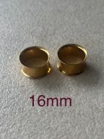 UK Custom Plugs Tunnel Gold 16mm Baden-Württemberg - Tübingen Vorschau