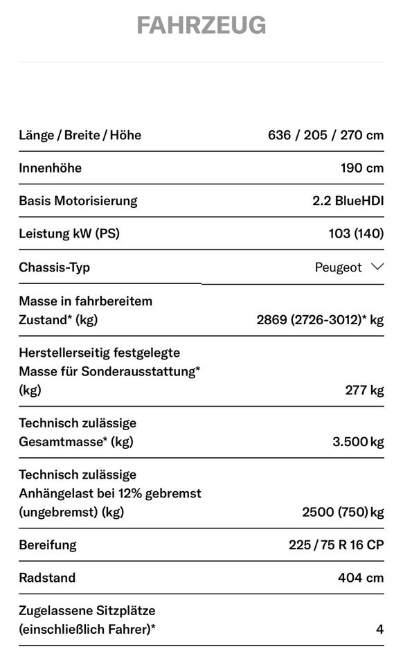 Wohnmobil zu vermieten, Kastenwagen mit Längsbetten  Sunlight Cliff 640 in Dresden