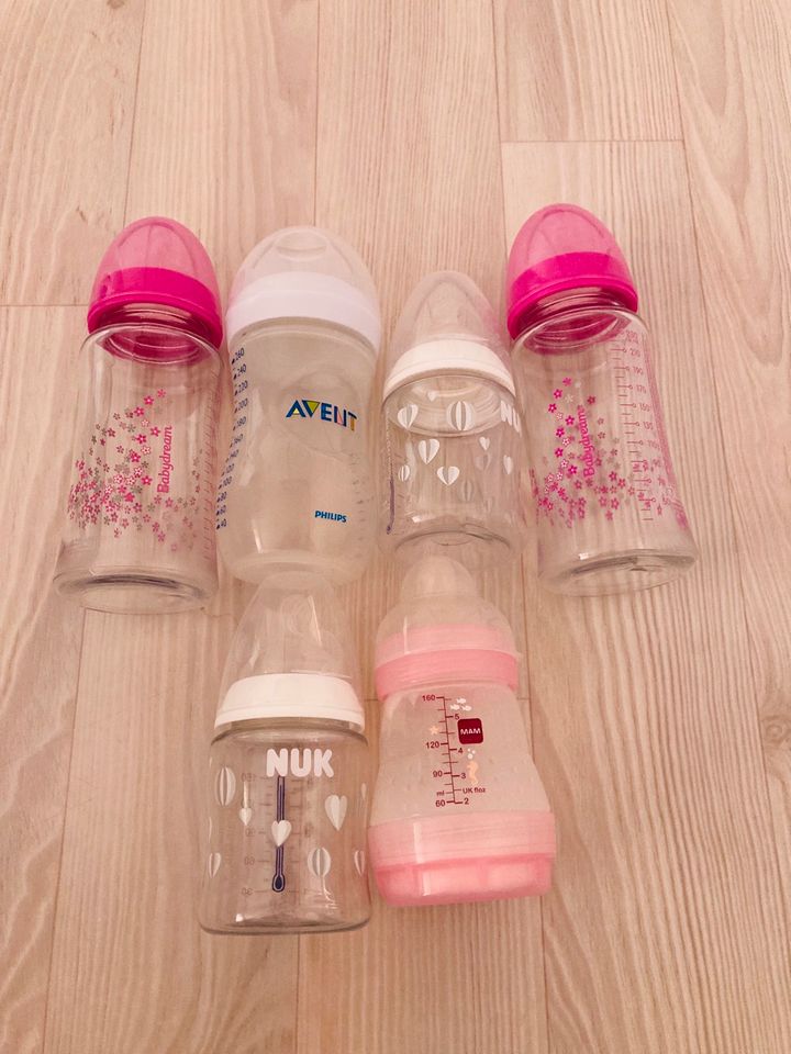6 Baby Trinkflaschen Avent, NUK, MAM, Babydream (Wie) Neu in Dorsten