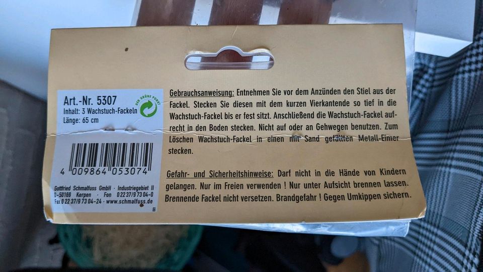 NEU Wachstuchfackeln in Rabenau