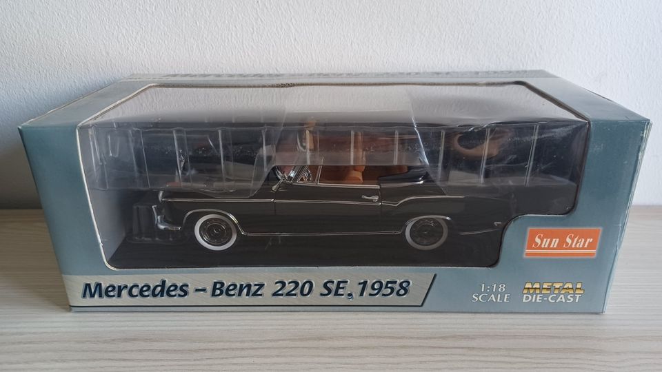 Sun Star Mercedes 220 SE Cabriolet 1:18 Modellauto Sammlung OVP in Naila