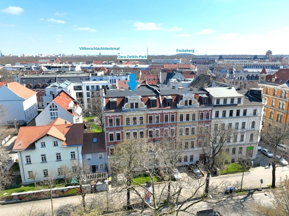 Traumhafte Familienwohnung mit großem Balkon, Terrasse und Gartenanteil - zum Selbstausbau in Leipzig