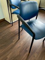 10  stabile Stühle blau mit Kunstleder für Kellerbar oder..... Bayern - Leidersbach Vorschau