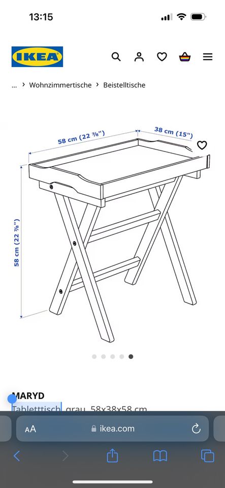 IKEA MARYD Tabletttisch rosa in Berlin