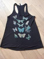 H&M Träger-Top Ringer-Shirt Oberteil Gr. 40 schwarz Schmetterling Friedrichshain-Kreuzberg - Friedrichshain Vorschau