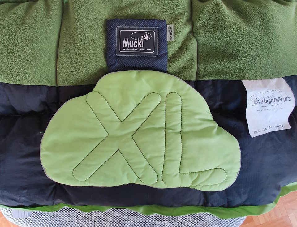 Mucki Fußsack von Odenwälder in der Größe XL, Farbe Grün in Ottobrunn