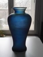 Vase Glas / blau matt / Amphore / Glasvase Bayern - Triftern Vorschau