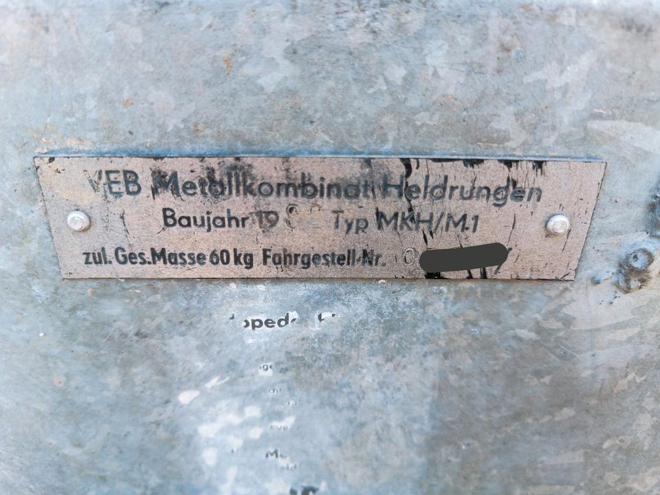DDR Simson MKH/M1 Mopedanhänger Anhänger verzinkt BJ.1982 in Klipphausen