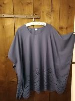 Poncho Bluse Blau mit Lochstickerei Gr. 48 Sachsen - Mehltheuer Vogtl Vorschau