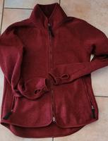 Neuwertige Strickfleece-Jacke, dunkelrot Brandenburg - Ludwigsfelde Vorschau