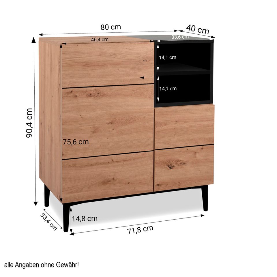 Kommode Sideboard Schrank Highboard Anrichte Natur NEU 221-Mü in München