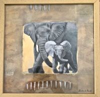 Afrika Bild Elefant 35 x 35 cm Schleswig-Holstein - Norderstedt Vorschau