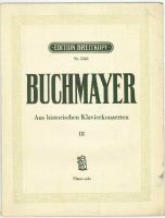 Buchmayer, Aus histor. Klavierkonzerten, Breitkopf 1923, Nr.5354 Bayern - Rain Lech Vorschau