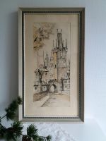 Original Zeichnung Aquarell Signatur 1973 Prag Praha Karlsbrücke Nordrhein-Westfalen - Dinslaken Vorschau