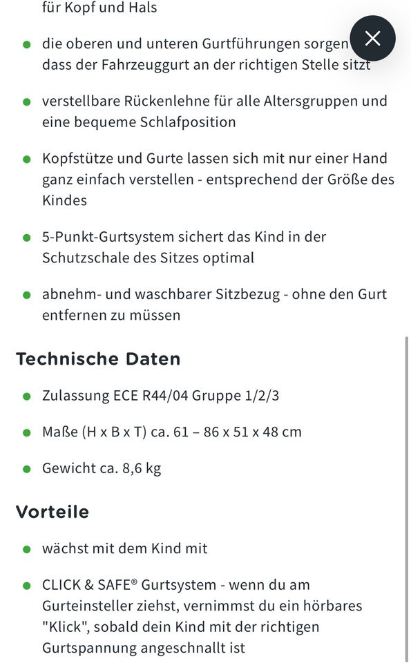 Römer Britax EVOLVA 1-2-3 SL SICT Storm Grey Kindersitz in Erzhausen