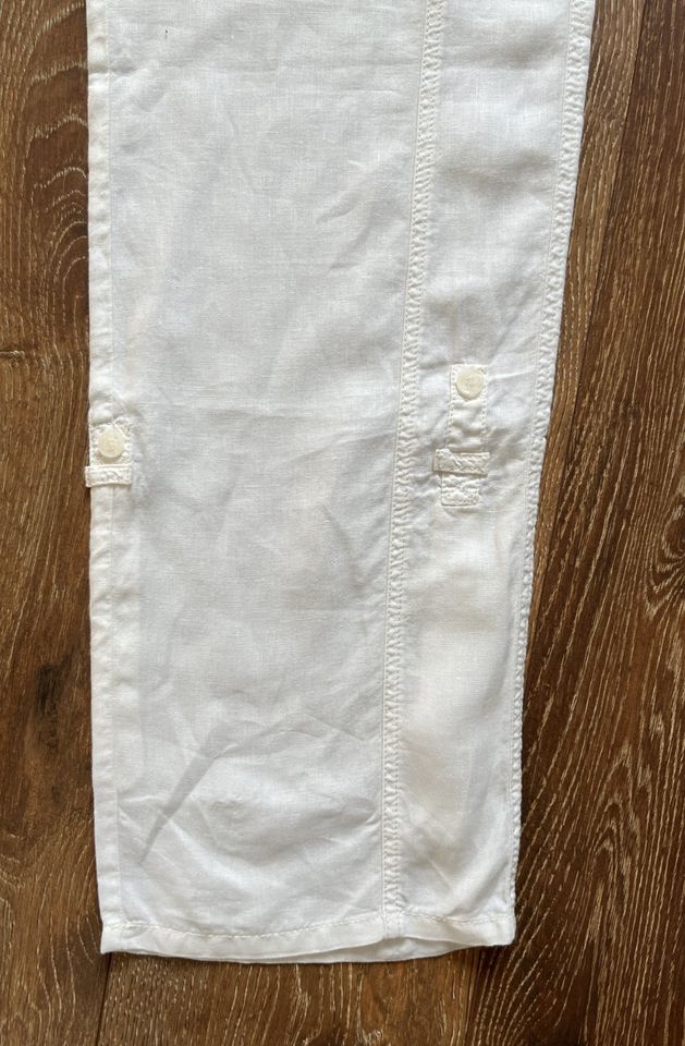 Leinenhose Cargo MAC Gr. 40 weiss in Zella-Mehlis