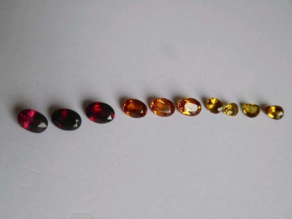 Granat Lot Spessartit, Almandit, Grossular Sri Lanka 6,36 ct in Gießen