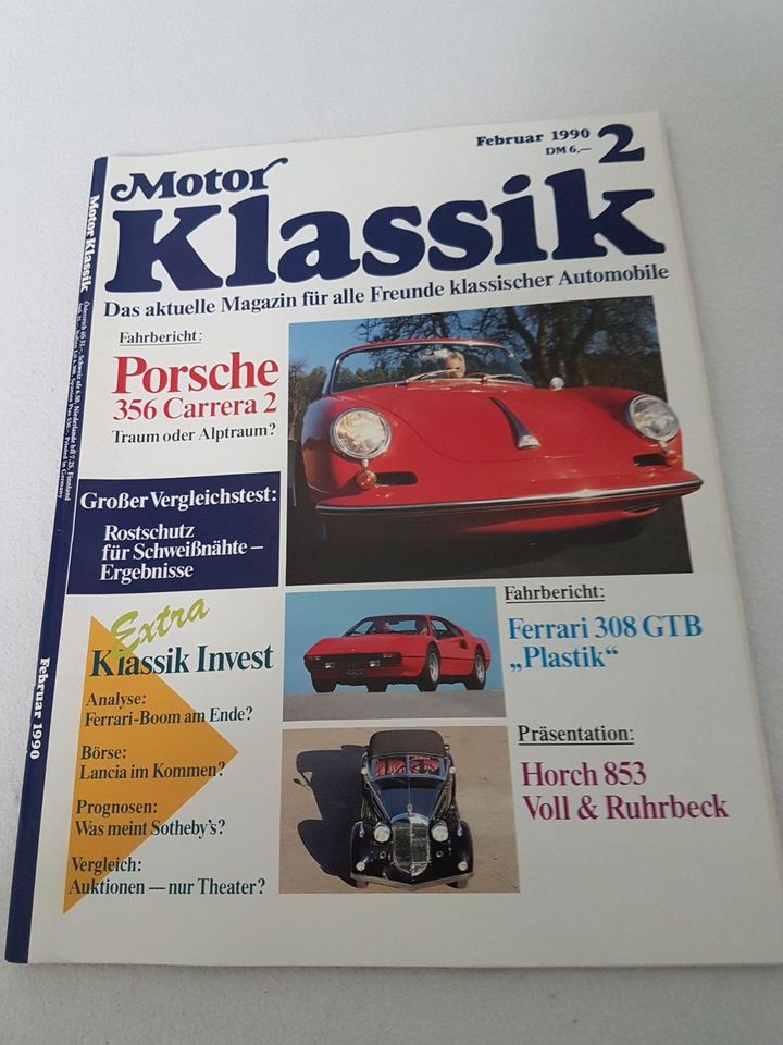 Motor Klassik Magazin, Jahrgang 1990, ohne Juni u. September in Würzburg