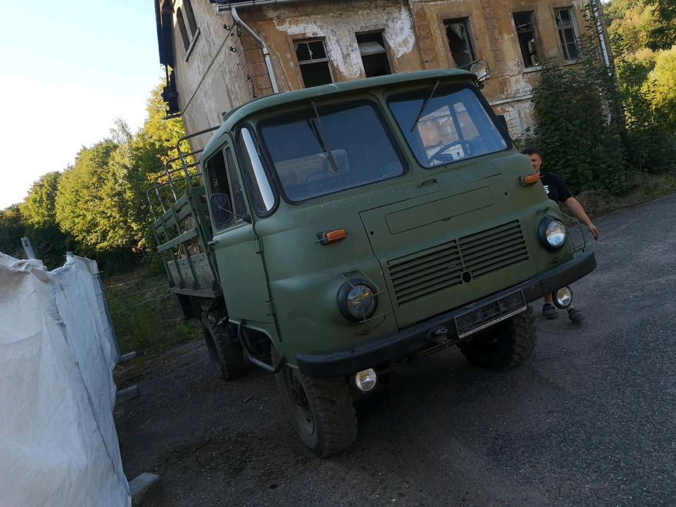 Robur Pritsche NVA Allrad Kipper W50 L60 zil Kraz Seilwinde in Nossen