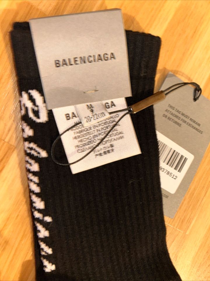 Neu balenciaga Socken Tennis Socken schwarz orig in München