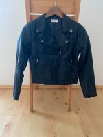 Lederjacke, Bikerjacke, Kunstleder, Gr. 158, schwarz Nordrhein-Westfalen - Frechen Vorschau