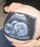 Bauchbemalung Ultraschallbild Schwangerschaftsshooting Babybauch Leipzig - Wiederitzsch Vorschau