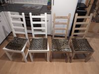 4 Holzstühle mit Sitzpolster im Leopardenstil fürs Esszimmer Nordrhein-Westfalen - Leopoldshöhe Vorschau